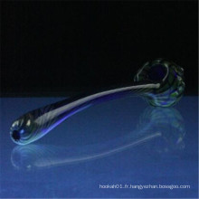 Glass Factory Green Spiral Dough Spoon for Tobacco Users (ES-HP-004)